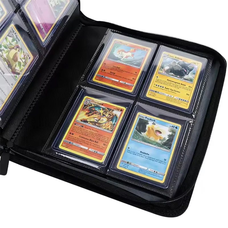 Classeur à cartes à 9 poches, classeur à cartes à collectionner à fermeture éclair, 30 pages à chargement latéral, 540 cartes, dossier pour jeux de collection (Noir Classeur à cartes à 9 poches, classeur à cartes à collectionner à fermeture éclair, 30 pages à chargement latéral, 540 cartes, dossier pour jeux de collection (Noir