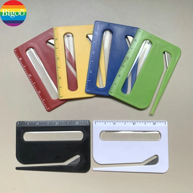 3 в 1, пластиковый мини-нож-конверт с увеличительным стеклом и линейкой