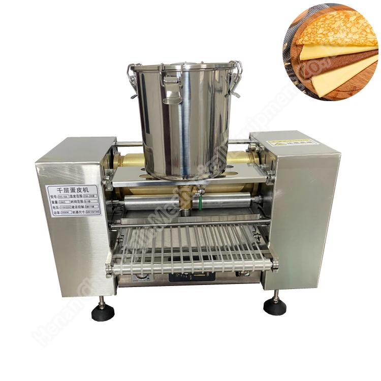 Crepe Crust Machine Cheese Cake Thousand Layer Cake Making Machine Machine for Sweet Snack Durian Crepe Cake
