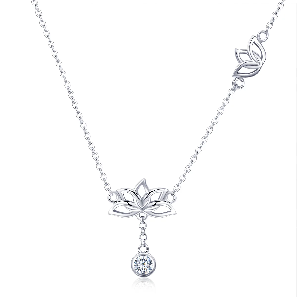 Silver Lotus Necklace S925 Silver 