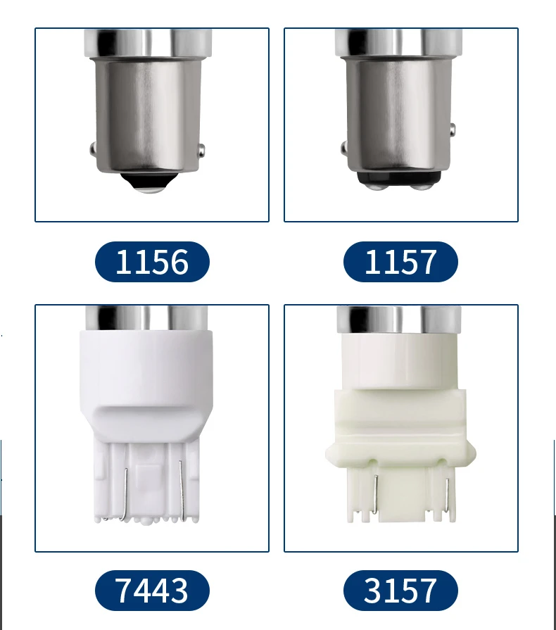 2x 3157 Switchback Bombilla LED Luz De Señal De Giro Delantera Para