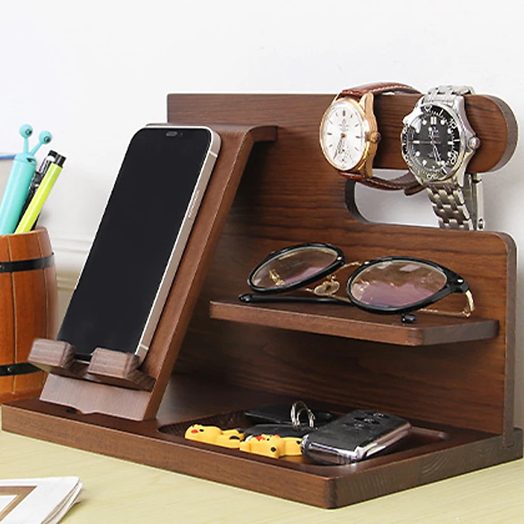 Support / Présentoir à Montres En Bois - Petit Socle De Rangement - Neuf Avec Étiquette