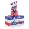 Custom wooden ornaments for Independence Day (10 pieces)