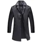Leather Coat Unique Designer Black Multiple Size Pu Overcoats Men's Leather Coat