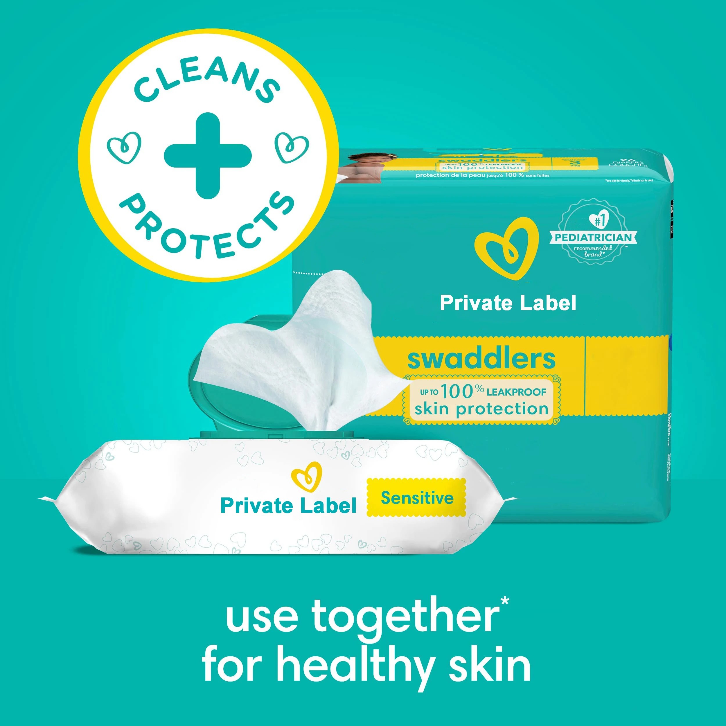 Wholesale Baby Wipes Private Label Spunlace Nonwoven Unscented Organic