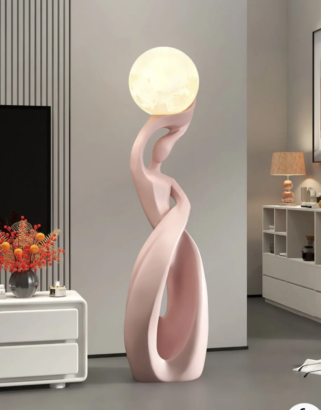 Hotel Nordic Living Room Corner Resin Sculpture Floor Light Designer Modern Minimalist Art Decoration Standing Led Floor Lamp