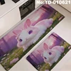 Purple Sunset Meadow White Rabbit Cute Pet Kitchen Mat Set