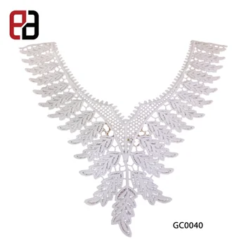 Fashion White Flower Leaf Embroidery Lace Collar for Lady Shirt