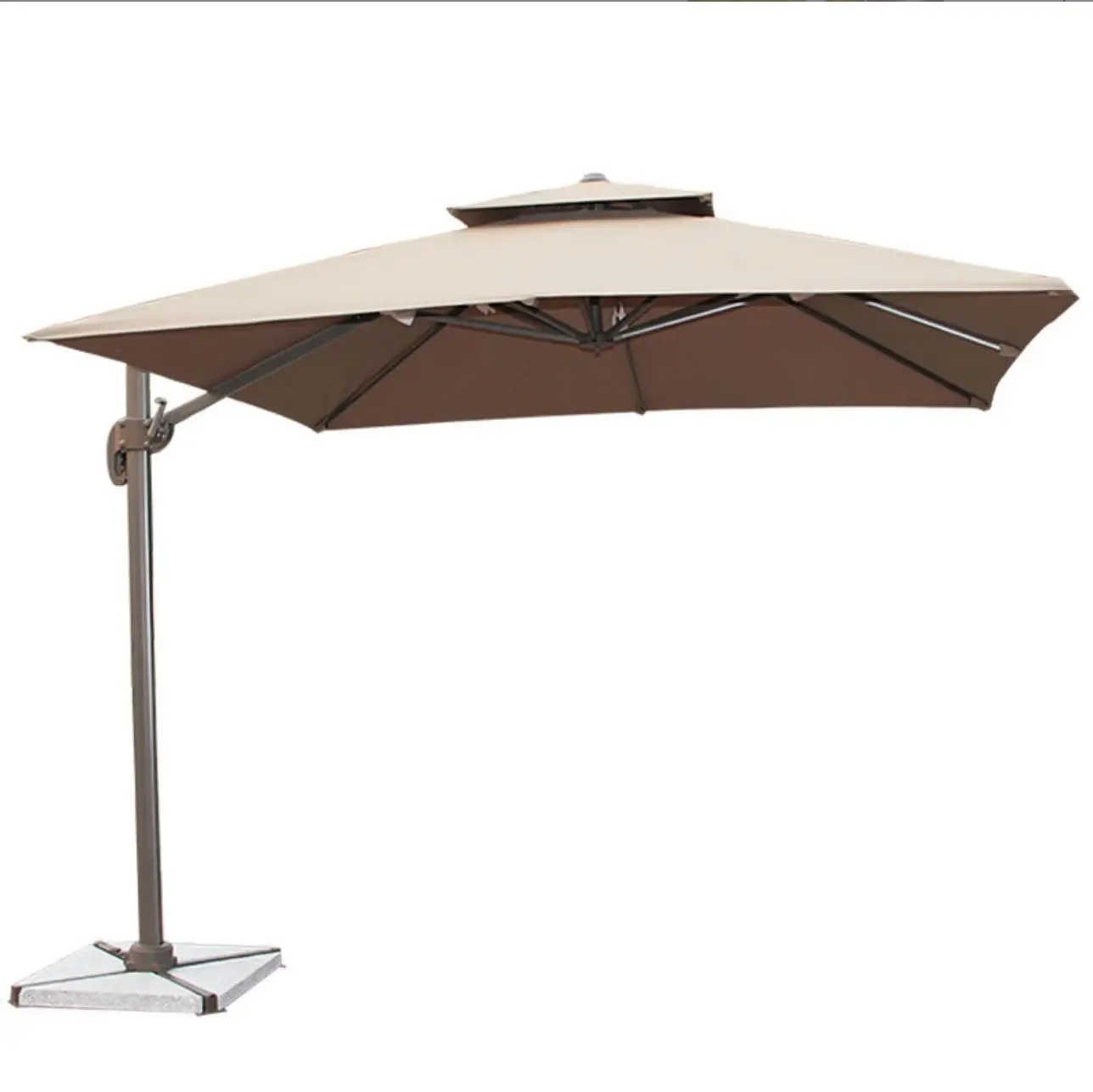 Outdoor Luxury Patio Parasol Square Cantilever 2.5m 8ft Aluminium