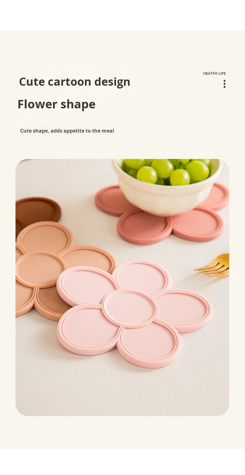 Modern Reusable Silicone Heat Resistant Anti-Scalding Placemat Coaster Bowl Plate Mat for Household Countertop Dining manufacture