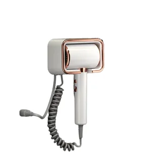 2000W Low Noise Wall-Mounted Hair Dryer for Hotels & Home Use Professional High-Speed Blow Dryer with Diffuser Nozzle Electric