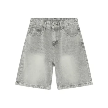 Stonewashed Embroidered Waterproof Jeans Breathable Washable Hip Hop Utility Spring Rivet Plain Dyed Letter