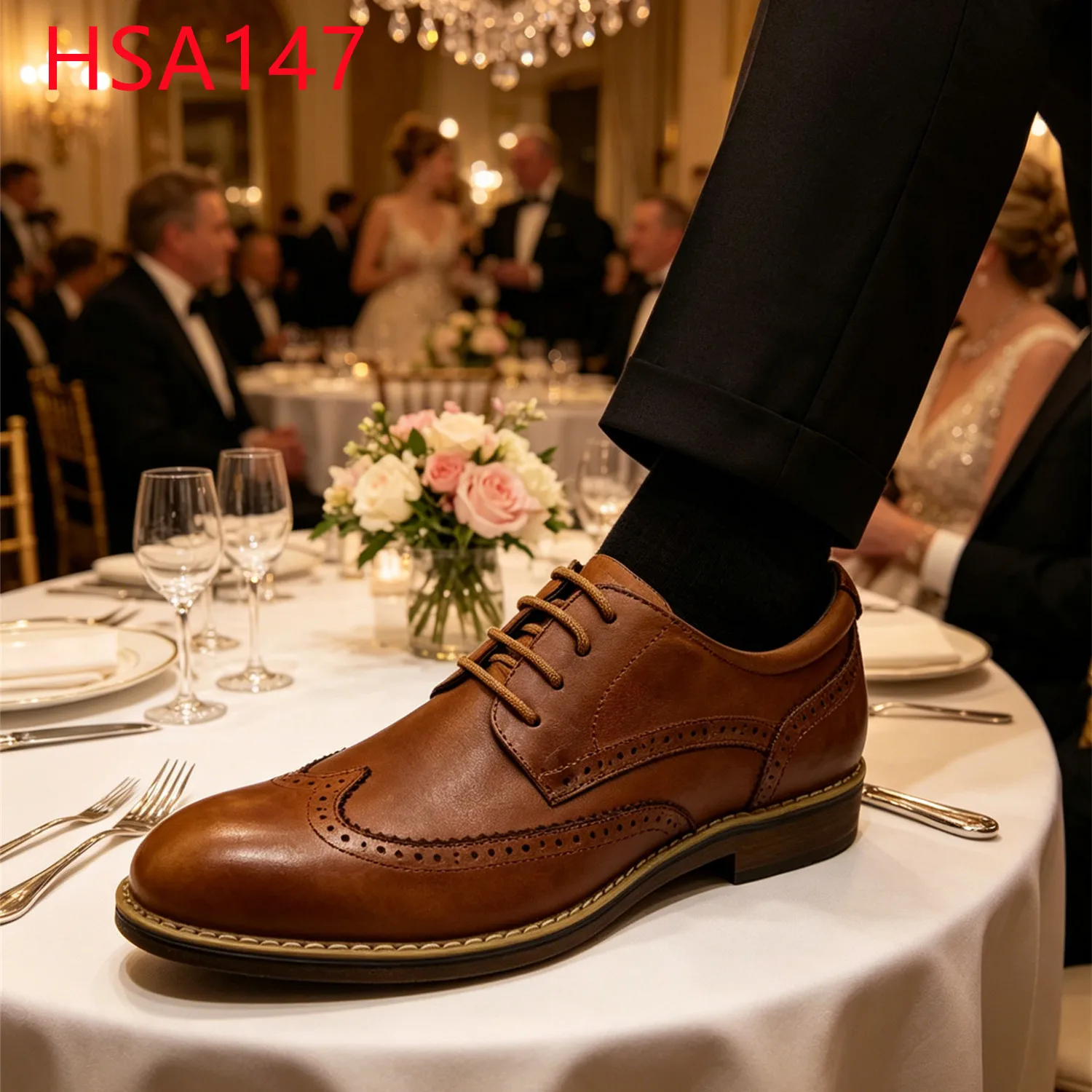 YYR,Evening Gala Quality Full Grain Leather Upper Men Dress Shoes Durable Rubber/Oxford Sole  Retro Fashion Office Shoes HSA147