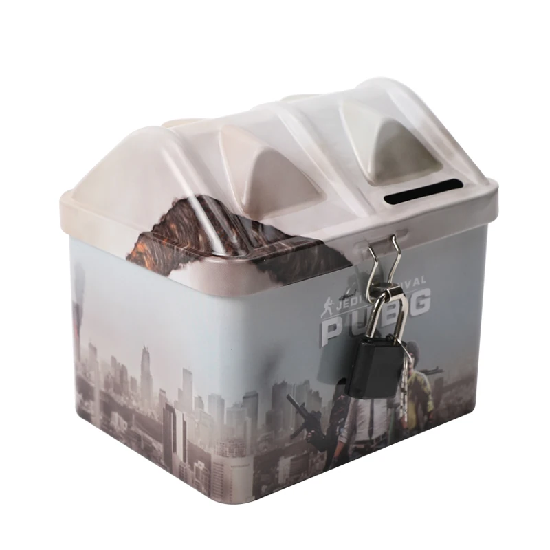 Topsthink家の形をしたシンプルなお金を節約する漫画の貯金箱ロック付き Buy かわいい錫貯金箱ロックとキー 精神貯金箱子供のため 漫画フリップ子供のための Product On Alibaba Com