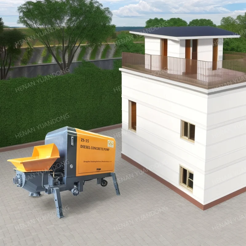 Widely Used Sand Concrete Pump Machine 15M3/H Customized Voltage Stationary Concrete Pump