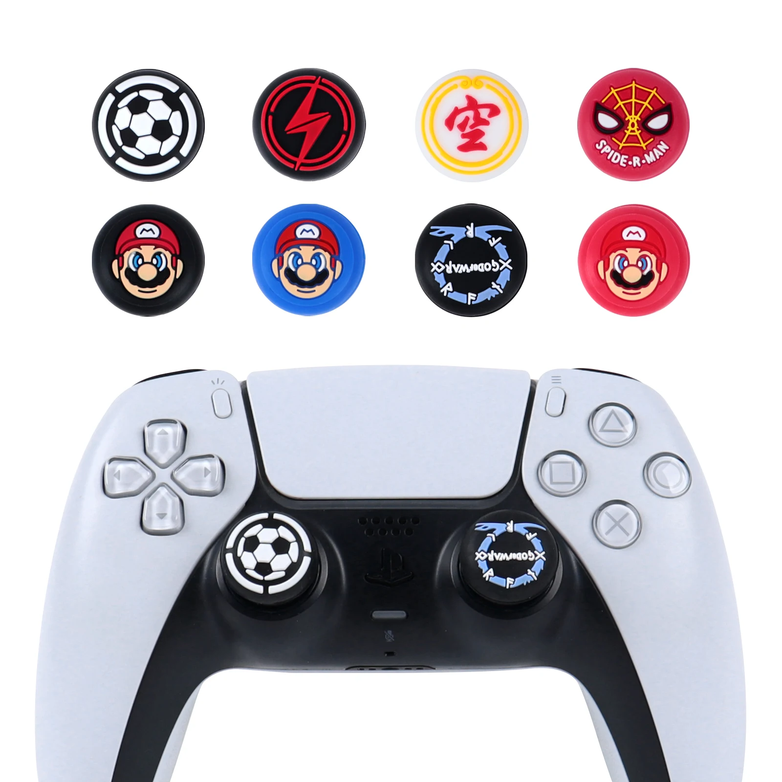 10 Copri-leve Concave Per Controller – Antiscivolo In Silicone – Per Xbox One, PS4, Xbox 360, PS3