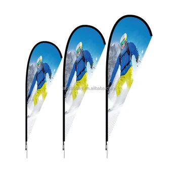 Wholesales custom logo feather banner flags outdoor advertising flying xl beach flag with pole stand water base