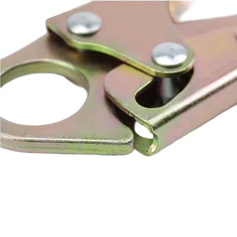 25 KN Trigger Safety Double Locking Forged Snap High-strength Safety Hook Rope Steel Snap Hook for Building Metal Snap Hook