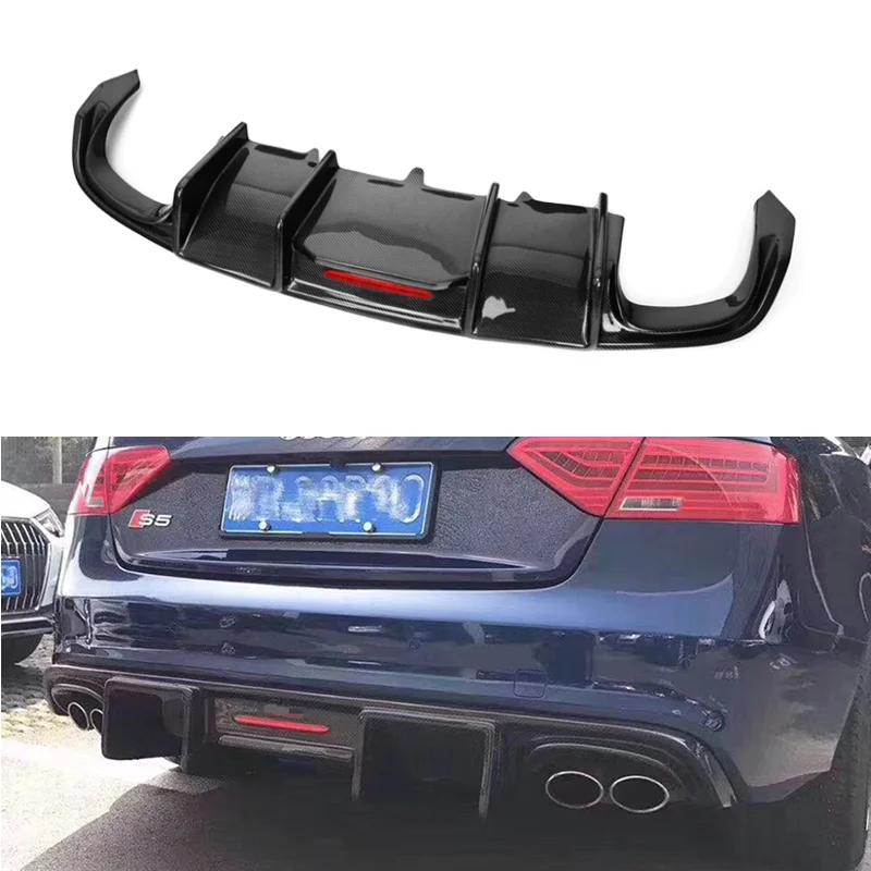 Carbon Fiber Rear Diffuser Lip For Audi A5 B8.5 S5 Coupe Sedan 2012 ...