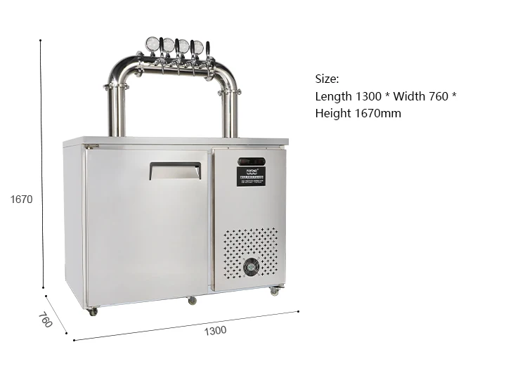 Fuyong Cocktail Party Kegerator Beer Dispenser Dual Cooling Draft Beer