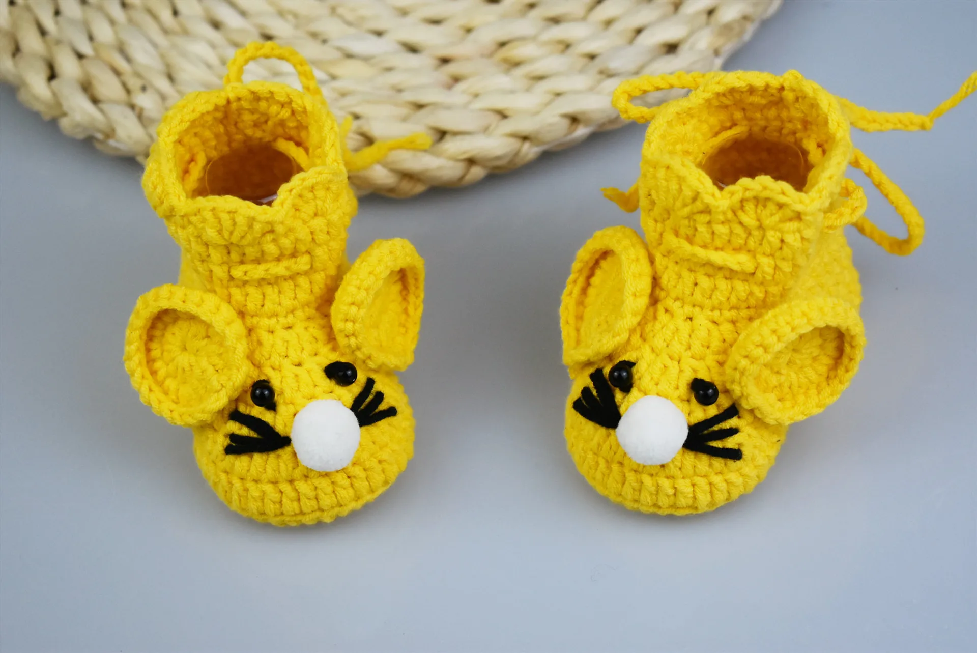 crochet animal baby booties