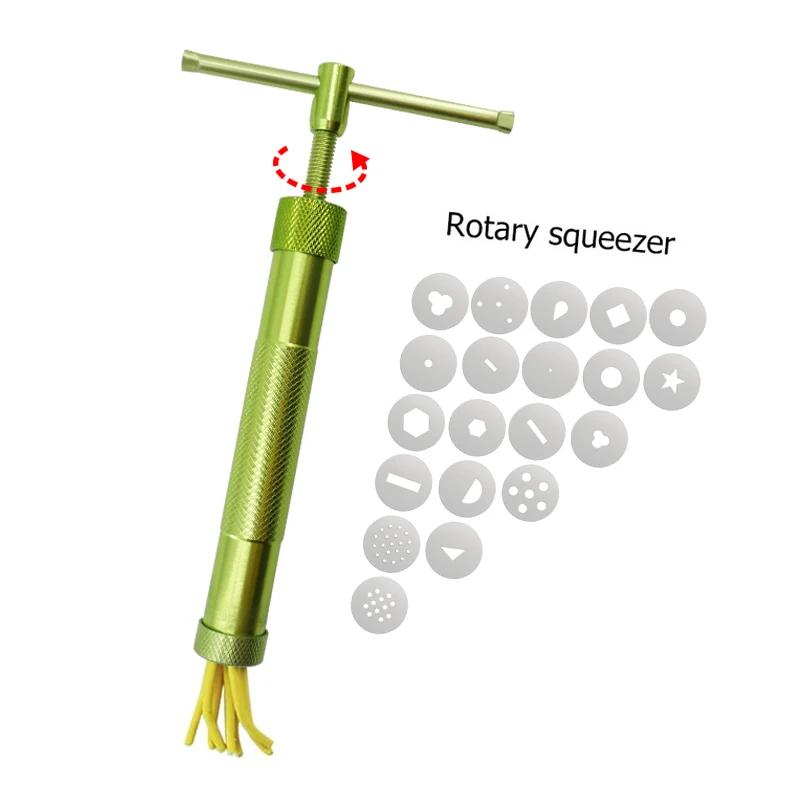 Edelstahl Zuckerpaste Extruder Set | 20 Austauschbare Aufsätze, Für Kuchen & Basteln
