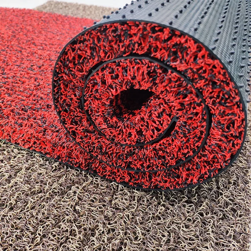 Factory Price PVC Coil Roll Mat with Spike Backing Cushioned Novelty Pattern Inner Car Door Mat for Hotels