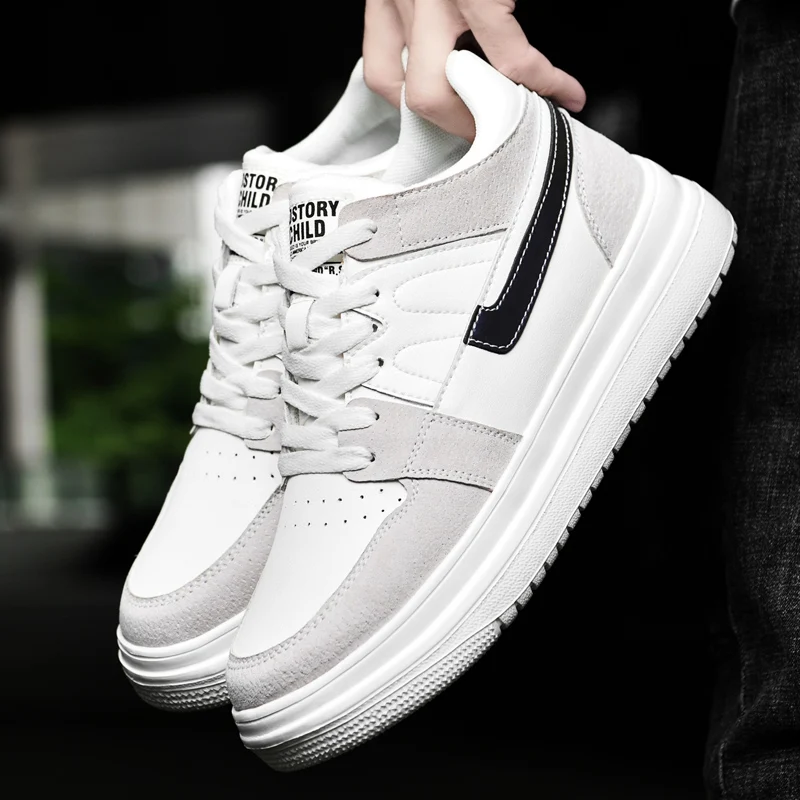 ZC Men's Height Increasing Shoes with Men's Casual Shoes with High Top Blackboard, Men's Lifting Shoes