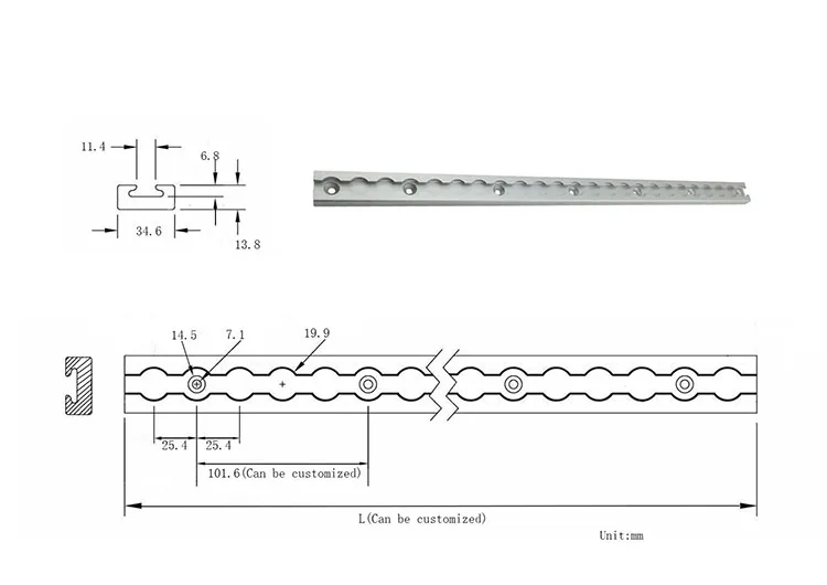 Truck  L-track System Anodized Airline Logistic L Track Tie Down Fitting Aluminium Rail,Cargo L Track,Aircraft Stud Seat Track details