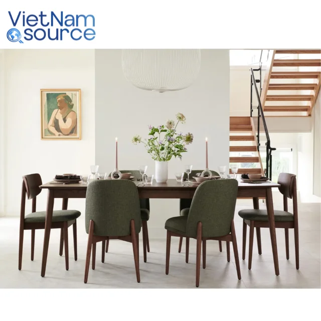 High-End Extendable Table for Dining Room - Sliding Extension Dining Table with Smart Mechanism - Vietnam Factory Dining Table