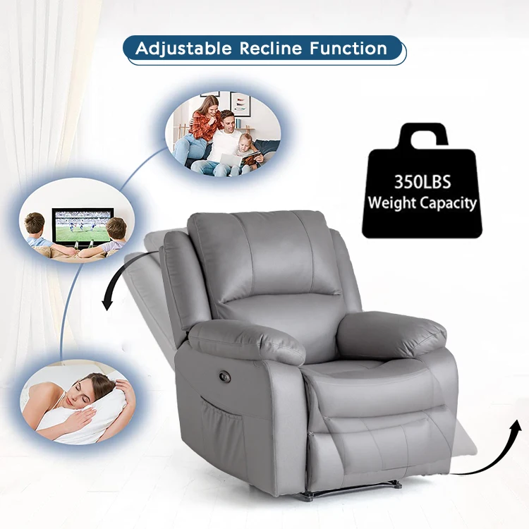 Geeksofa Modern Lazy Boy Leather Or Fabric Power Electric Rocking Swivel Recliner Chair Massage 8444