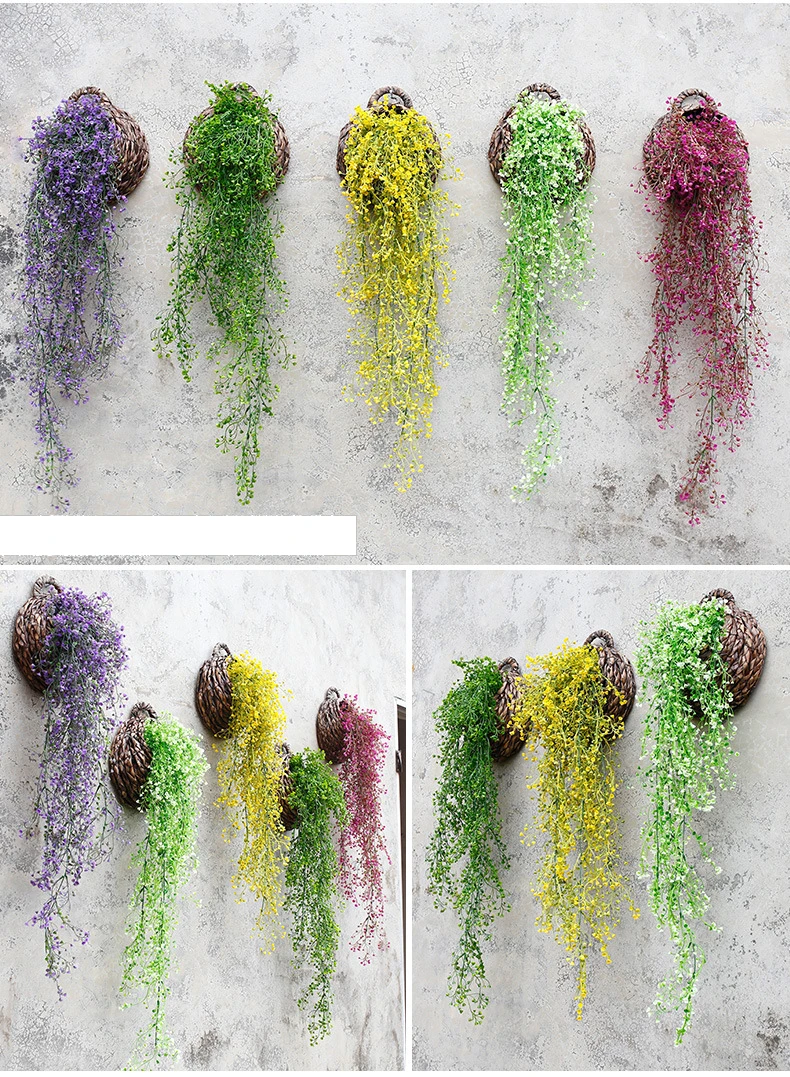 Artificial Hanging Plants Wall Hanging Plants With Baskets Fake