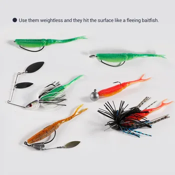 NOEBY 12.5cm 7.5g Pin Tail Fluke Fishing Soft Worms Lure , Soft Plastic Bass Lure Split Tail Bait – Soft Lure – view 5