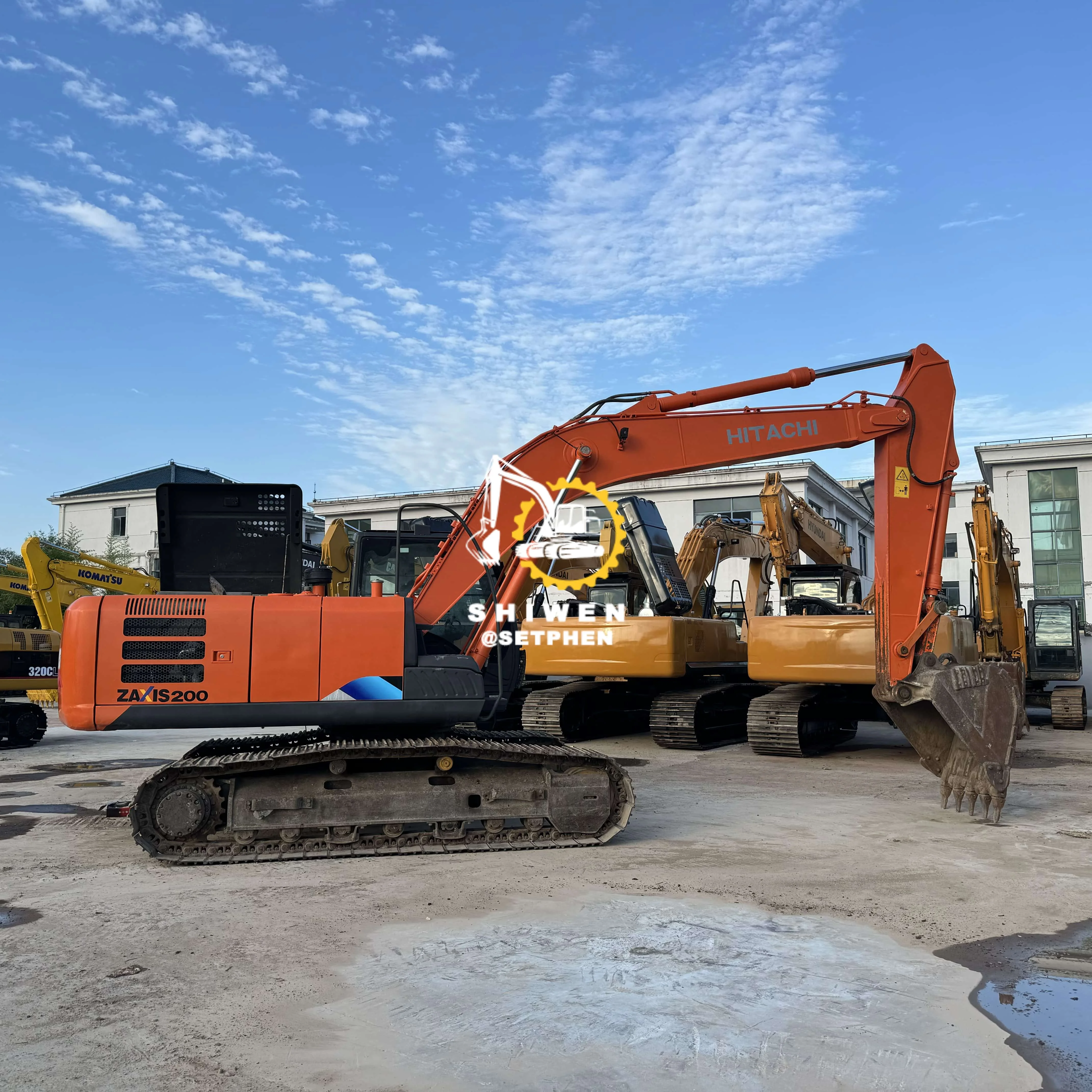 Japan Used Hitachi ZX200-5g 20 Ton Original Isuzu Engine Hydraulic