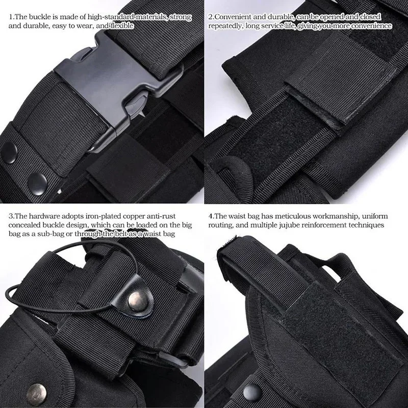 Lightweight Tactical Flashlight Pouch Sets Multifunctional Utility Kit Belt Duty Belt Security Duty Belts With Tool Pouches