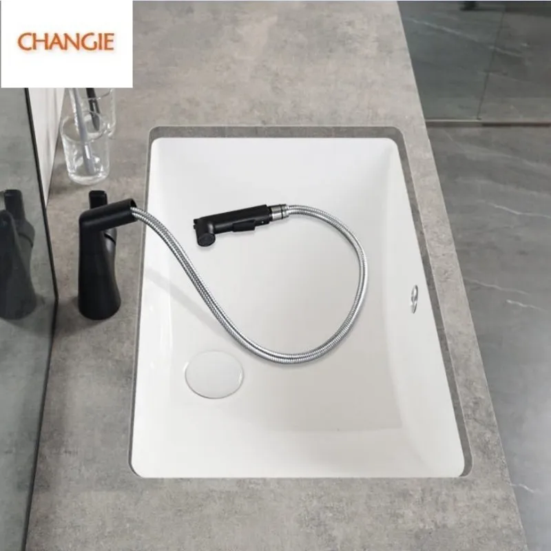Standard Height Many Sizes White Ceramic Under Mount Wash Basin for Bathroom Vanity Top