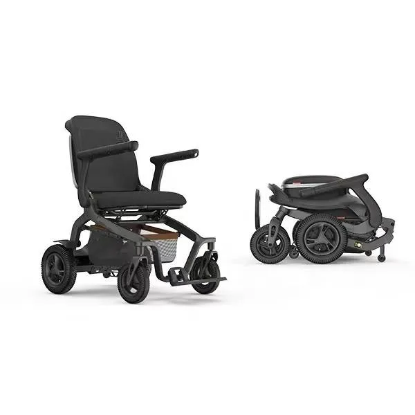 Folding lightweight electric wheelchair with electromagnetic brake new design armrest with the touchable light for elder-Beiz-04 manufacture