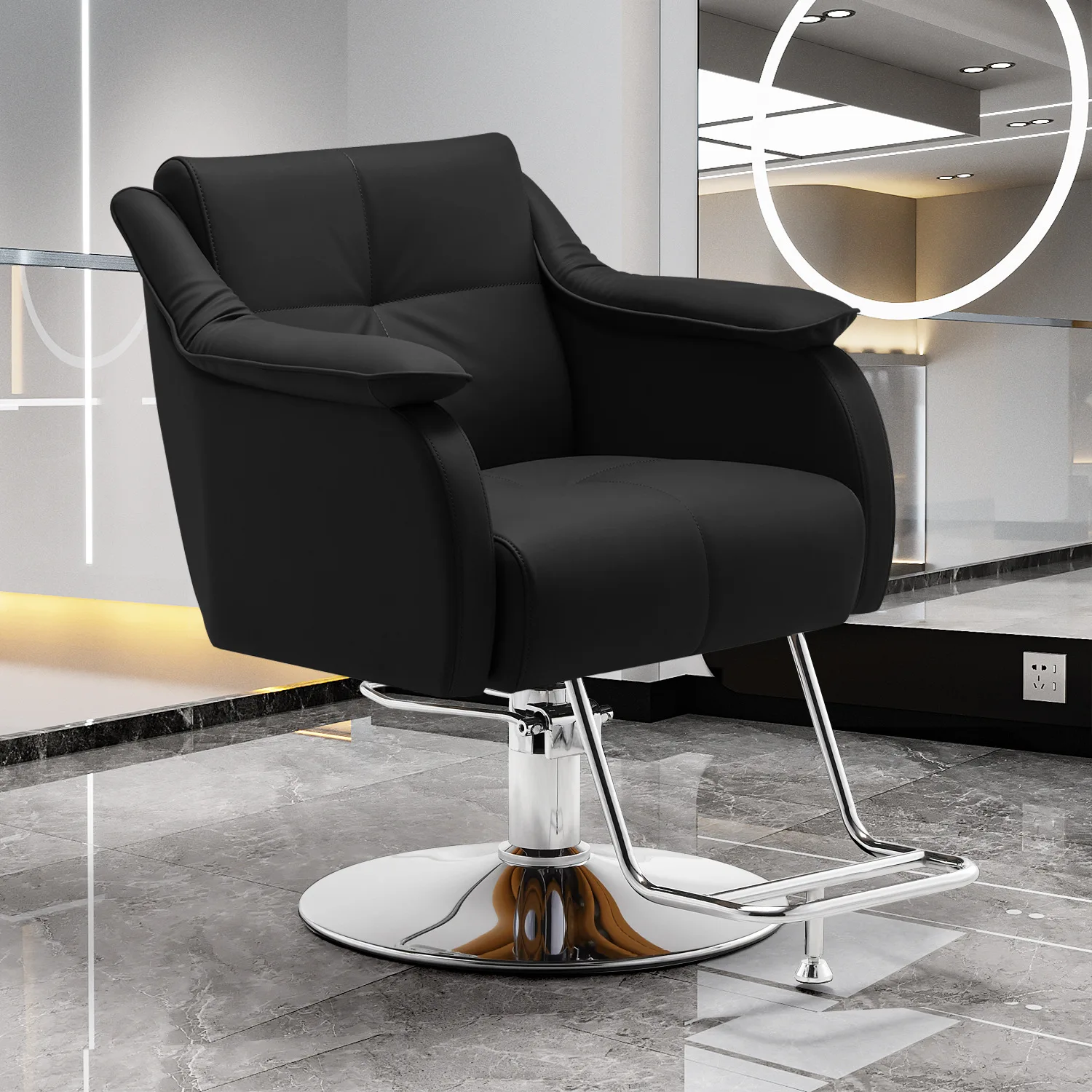 Hot Sale Cheap Barber Chair Barber Chair Portable Leather Hair Barber and  Salon Equipment Heavy Style Beauty Salon Furniture