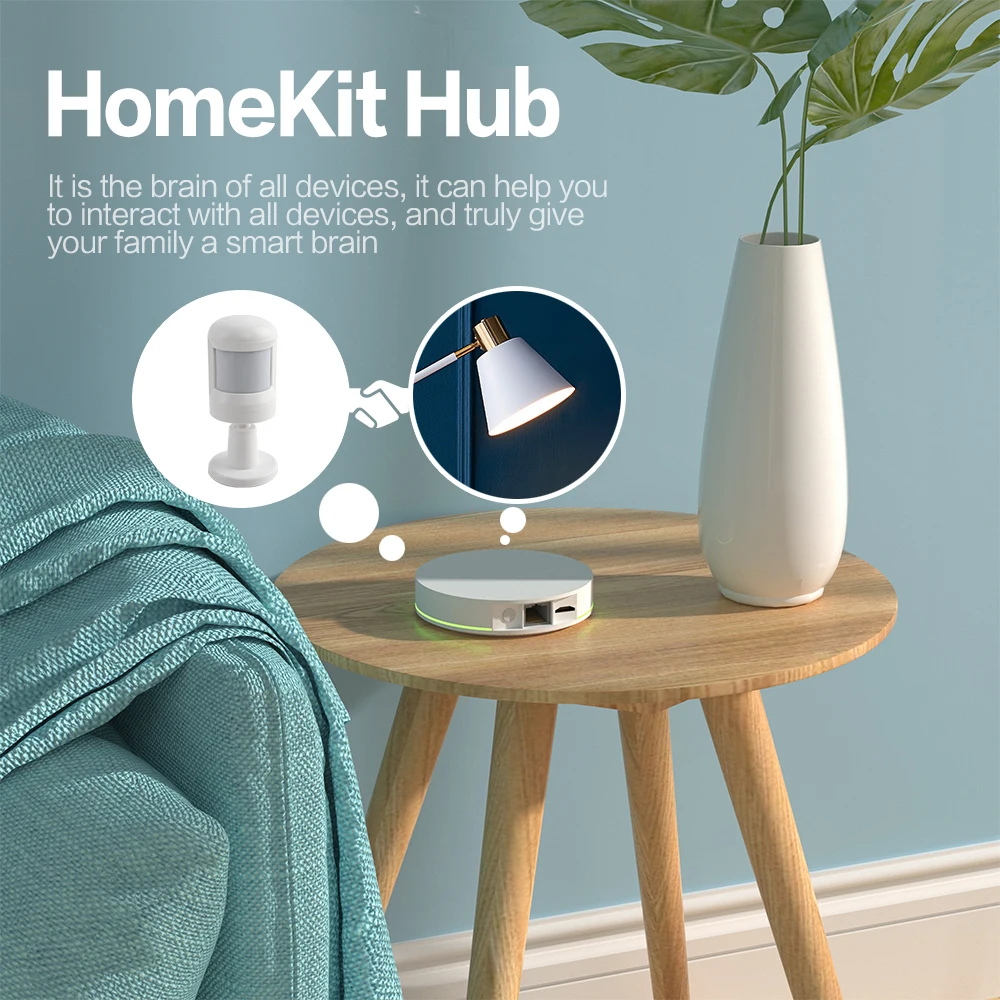 ZemiSmart HomeKit Zigbee концентратора умный контроль PIR двери windowtemperature влажности ZMHK-01Homekit сенсор комплект