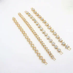 Wholesale 18K Gold PVD Plated Trendy Diamond-Embellished Geometric Stainless Steel Link Chain Necklace DIY Anniversary Unisex