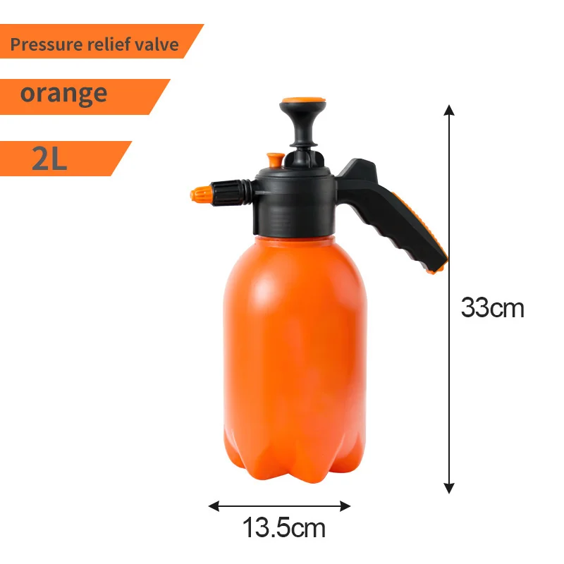 RUIPU 2L Water Cans Garden Plastic Plant Watering Can Indoor Sprayers Orange Sprayer Flower Spray Bottle With Decompress Valve