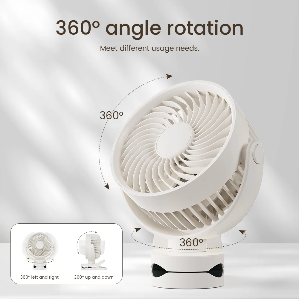 IMYCOO New Arrival Rechargeable Cooling Portable Clip on Mini Fan Custom Logo Personal Electric Small Clip Fan for Summer Korea