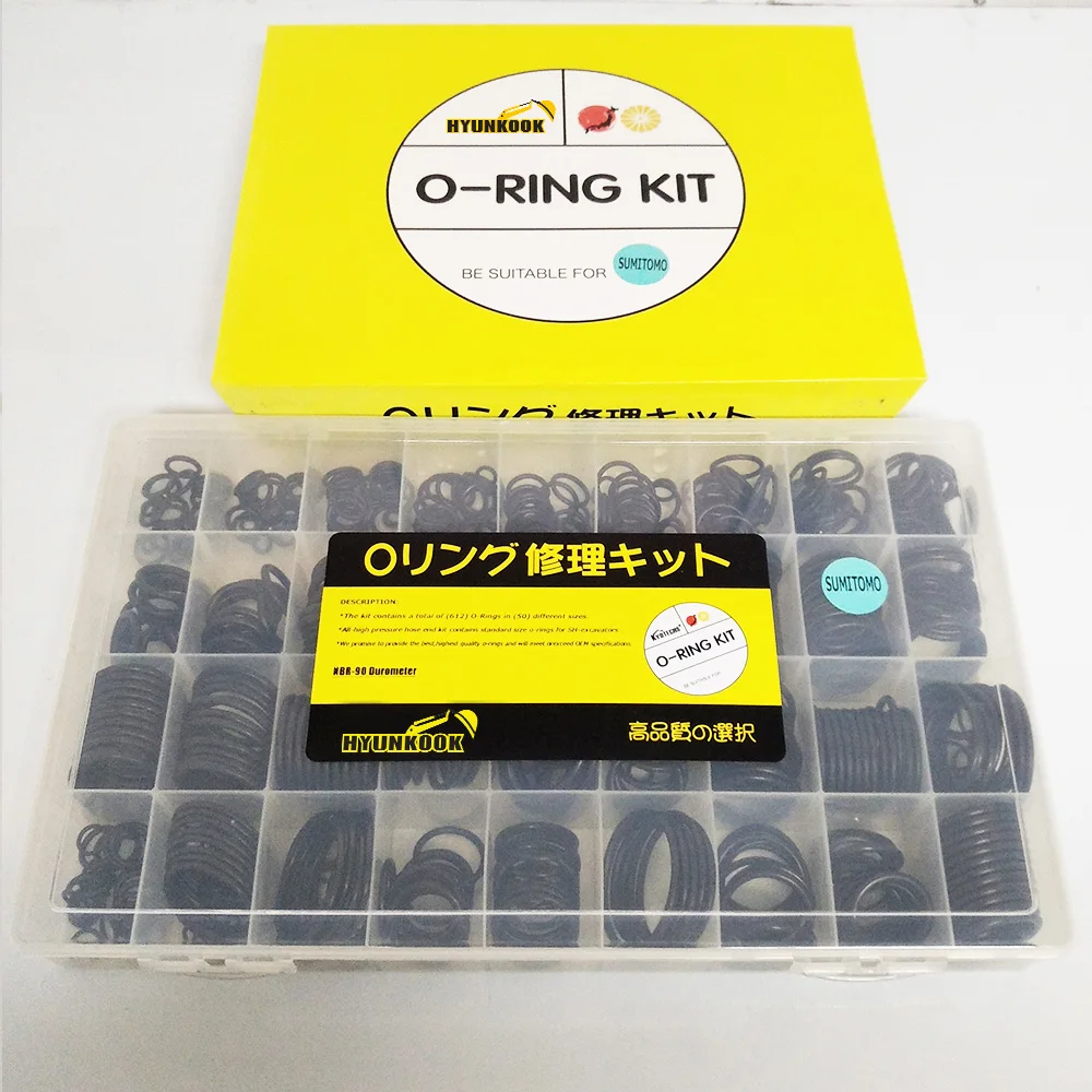 Fast Delivery Rubber GIANT O Ring Kit Box for HITACHI