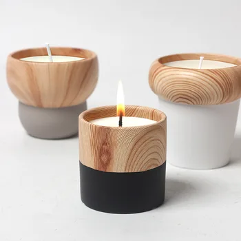 Simple wood premium wholesale bulk the industry china wholesale gift white scented candles soy wax