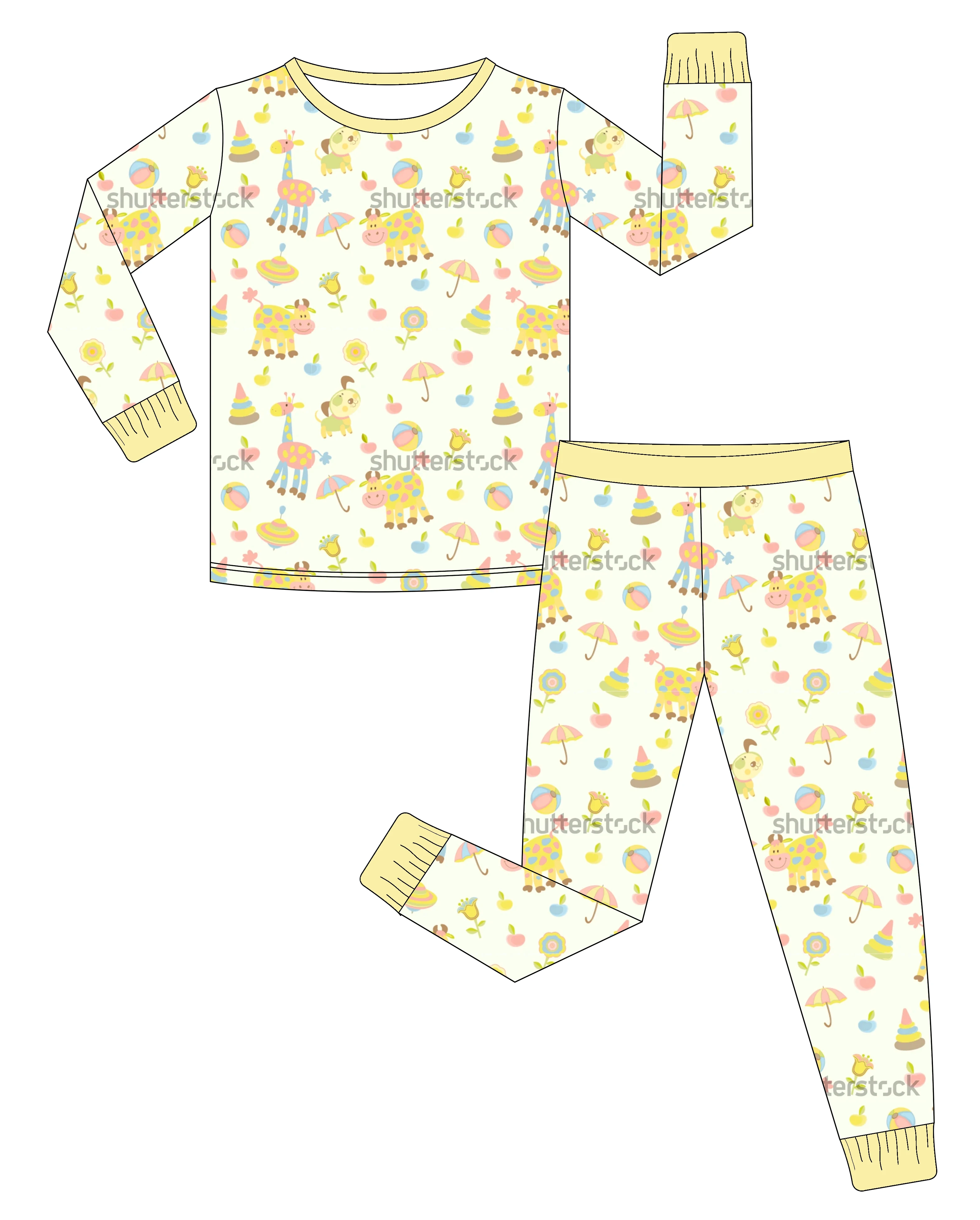 Factory Price Simple Checkered Bamboo Toddlers Pajamas Baby Outfits