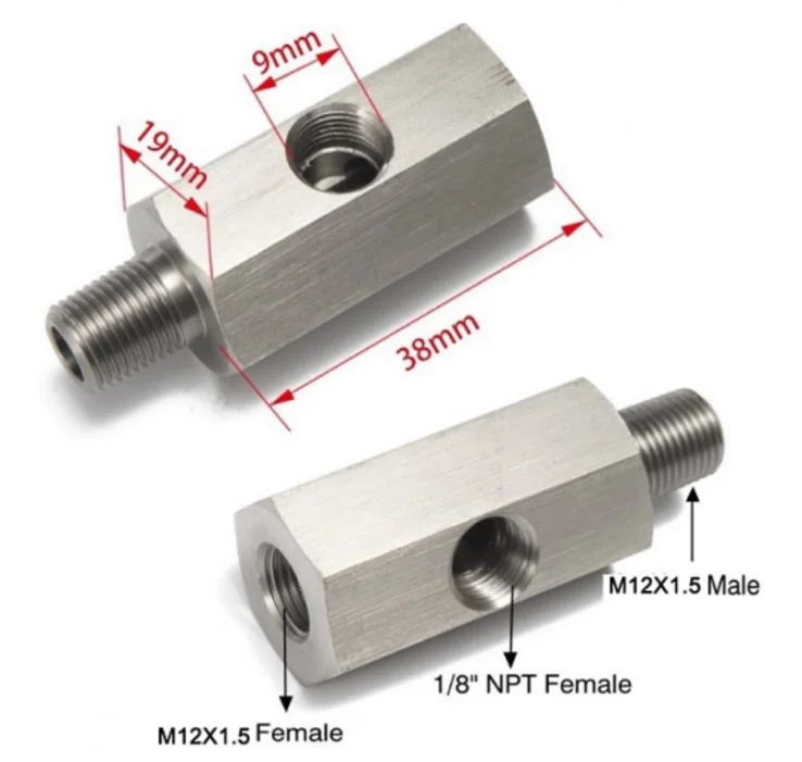 Adaptateur Capteur Pression D'Huile M12x1,5 Vers 1/8NPT - Pour Moteurs LS - Neuf Générique