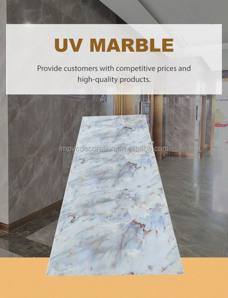UV PVC Marble Sheets - Durable Wall Panels for Decoration