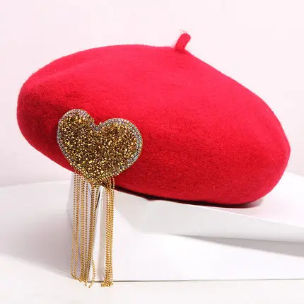 beret with tassel