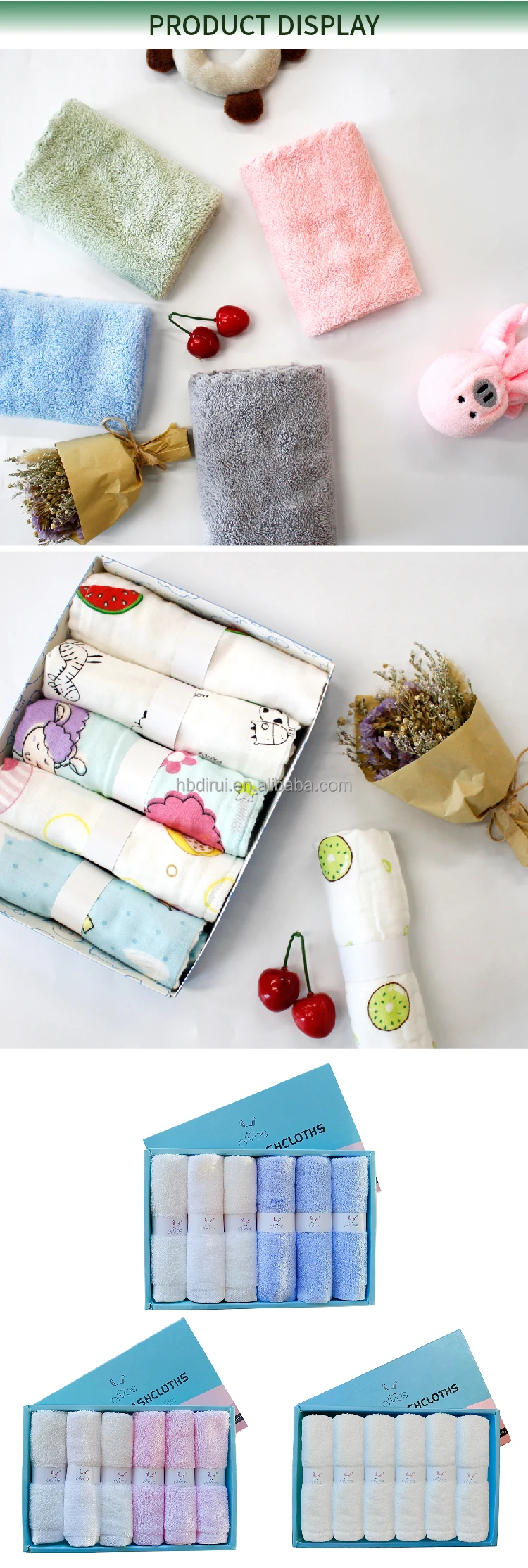 Eco 100 Organic White Cream Bamboo Washable Face Cloth 30cm Baby Towel