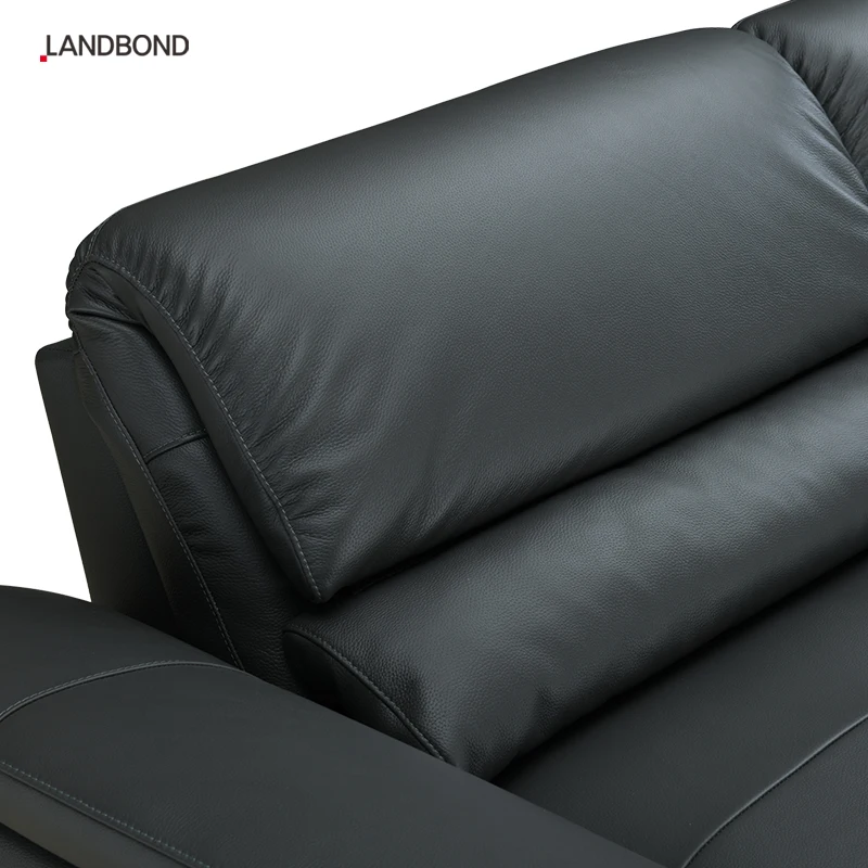 Sofas for Living Room Reclining with Adjustable Headrest and Armrest High Back Sofa Real Leather Couch for Hotel and Villa